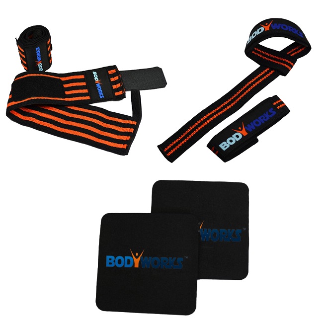 Bodyworks Bodybuilding Set (Zughilfen + Handgelenkbandage