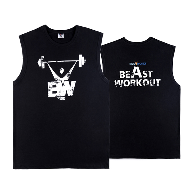 Bodyworks Fitness Bodybuilding T-SHIRT SLEEVELESS SMANICATO "Powerlift