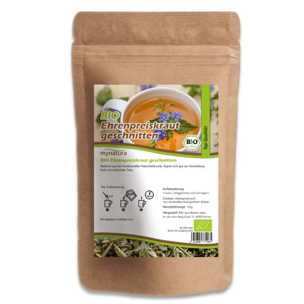 Mynatura Ehrenpreiskraut, Bio, getrocknet und geschnitten 250g