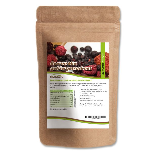 Mynatura Beeren Mix gefriergetrocknet 350g Beutel