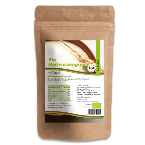 Mynatura Bio Hartweizengrieß 1000g