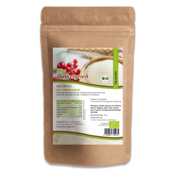 Mynatura Bio Dinkelgrieß 1000g