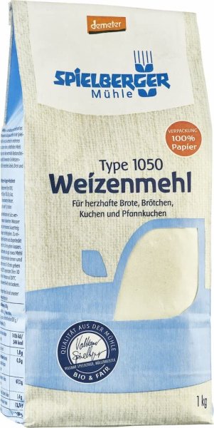 Spielberger Bio Weizenmehl 1050, demeter (2x1Kg)